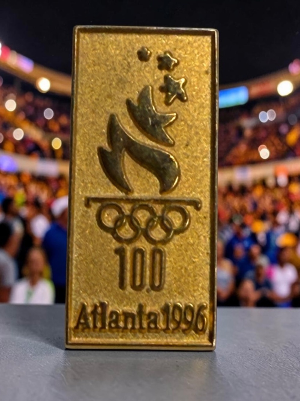 1996 Atlanta Olympics Pin 100 Year Flame Torch Lapel Hat Pin Vintage Olympic